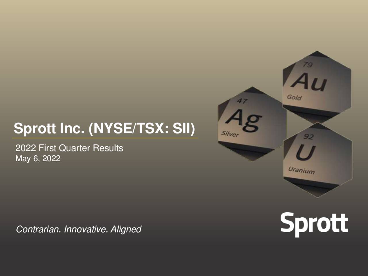 Sprott Inc. 2022 Q1 Results Earnings Call Presentation (NYSESII