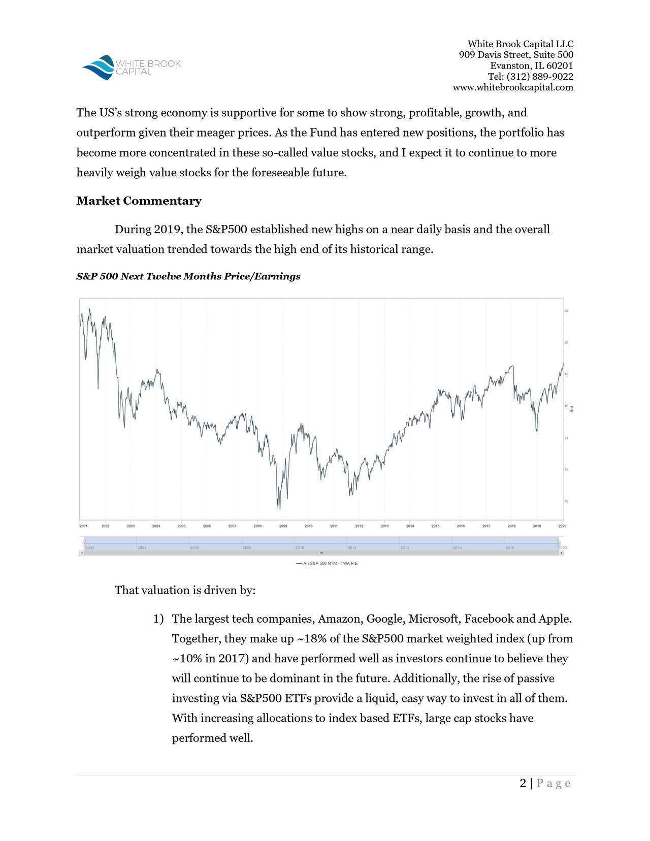White Brook Capital LLC Q4 2019 Commentary Seeking Alpha