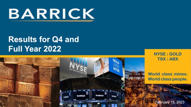 Barrick Gold Corporation 2022 Q4 - Results - Earnings Call Presentation ...